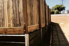 Rycan Retaining and Earthworks Retaining wall with Timber Fence on Top