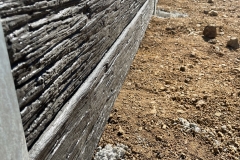 Rycan Retaining and Earthworks Concrete Sleeper Retaining Wall - Smokey Gloss Timber Look profile