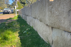 1m High B Grade Sandstone Block Retaining Wall Front Profile