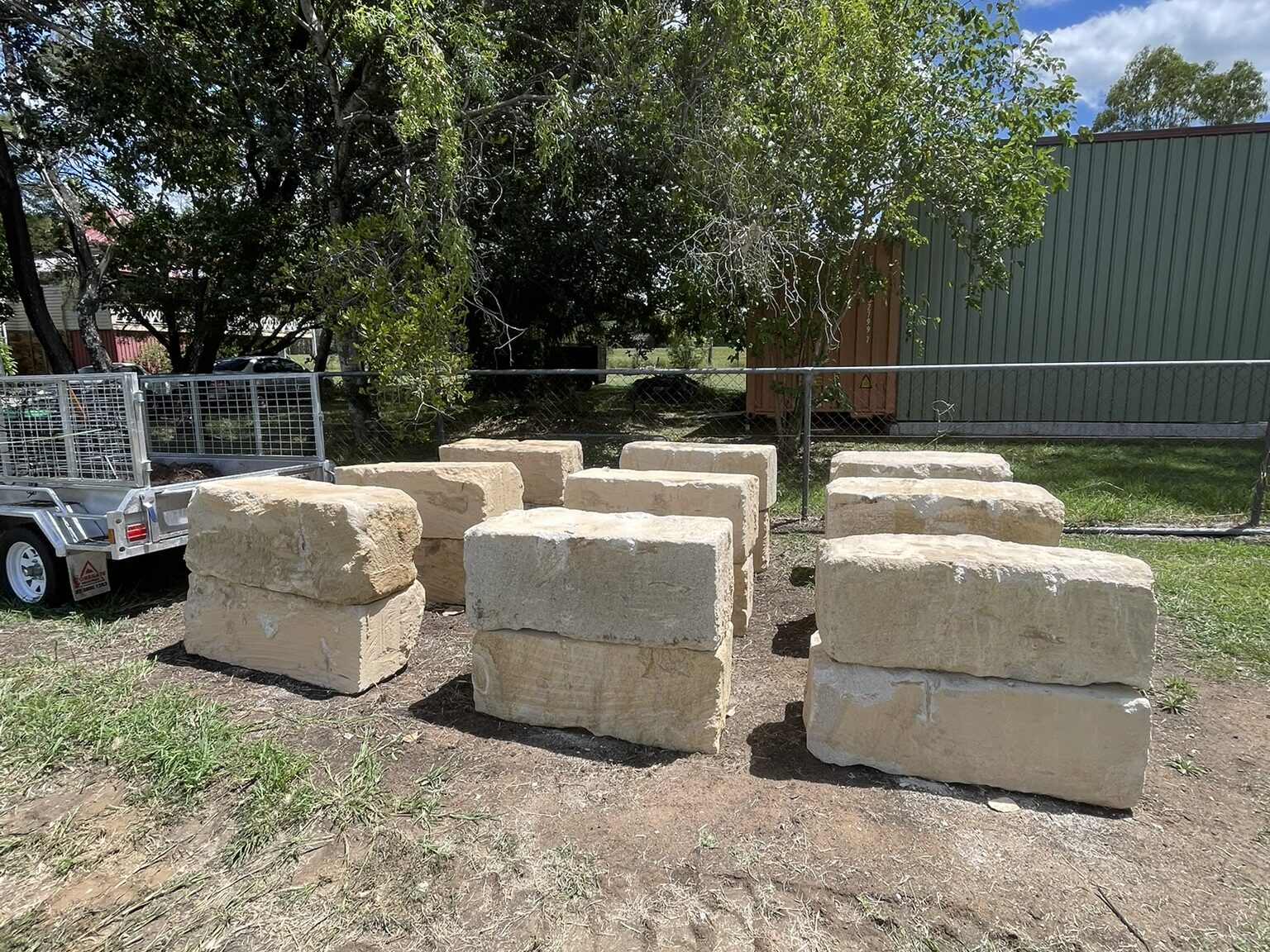 rycan sandstone blocks south east queensland warwick b+ grade stacked